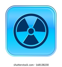 Isolated blue web icon on white background.
