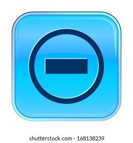 Isolated blue web icon on white background.