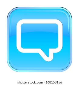 Isolated blue web icon on white background.