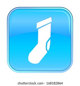 Isolated blue web icon on white background.