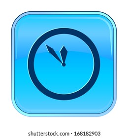 Isolated blue web icon on white background.