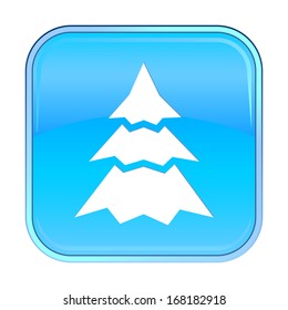 Isolated blue web icon on white background.