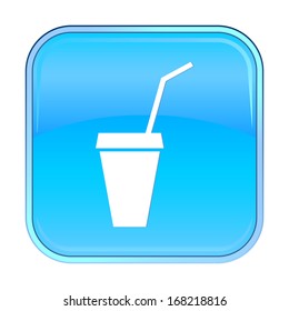 Isolated blue web icon on white background.