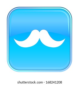 Isolated blue web icon on white background.