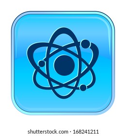 Isolated blue web icon on white background.