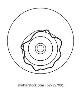 Isolated blueberry fruit design