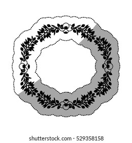 Isolated blueberry fruit with leaves design