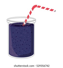 Isolated blueberry juice design