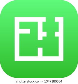 Isolated blueprint icon symbol on clean background. Vector plan element in trendy style.