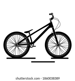 Isolated bmx bike black and white in white background icon- Vector