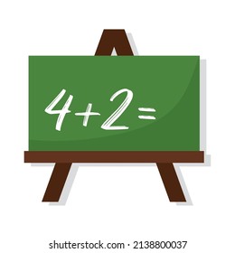 Isolated board supplies school vector illustration