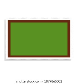 Isolated board tool back to school sticker- Vector