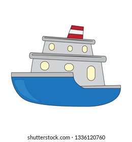 Isolated boat cartoon image. Vector illustration design