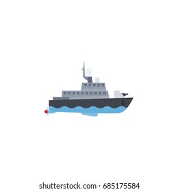 Isolated Boat Flat Icon. Ship Vector Element Can Be Used For Ship, Boat, Transport Design Concept.