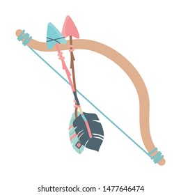 Isolated boho arrow and bow design vector illustration