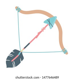 Isolated boho arrow and bow design vector illustration