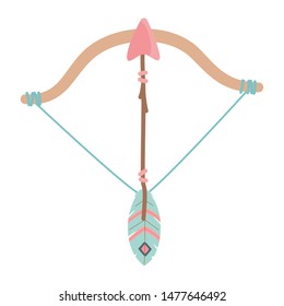 Isolated boho arrow and bow design vector illustration