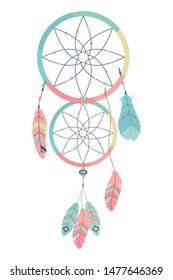 Isolated boho dream catcher design vector illustration