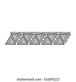 Isolated boho style figure design