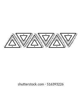Isolated boho style figure design