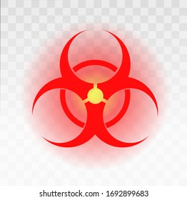 Isolated bold COVID-19 vector red ring. Pain circle. Symbol of pain. For your medical design. Transparent background. Vector illusration EPS 10