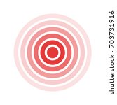 Isolated bold vector red ring. Pain circle. Symbol of pain. For your medical design. Transparent background.