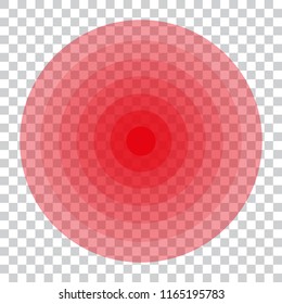 Isolated bold vector red ring from thin to thick