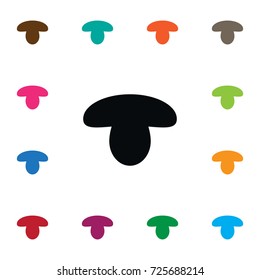 Isolated Boletus Icon. Champignon Vector Element Can Be Used For Champignon, Mushroom, Darner Design Concept.