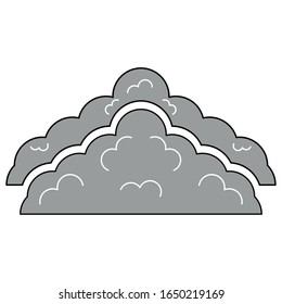 Fuma de explosión aislada. Icono de guerra - Vector