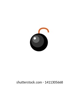 Isolated Bomb Vector Icon, Emoji, Emoticon