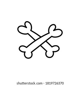 Isolated bones cartoon icon. Halloween icon - Vector