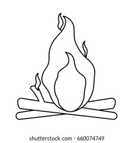 isolated bonfire icon image 
