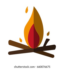 isolated bonfire icon image 
