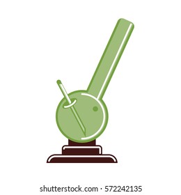 Isolated bong on white background. Equipment for smoking drugs. Idea of dependency, addiction. Relax.