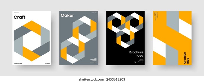 Isolated Book Cover Design. Abstract Brochure Layout. Geometric Poster Template. Business Presentation. Background. Banner. Flyer. Report. Leaflet. Handbill. Newsletter. Brand Identity. Journal