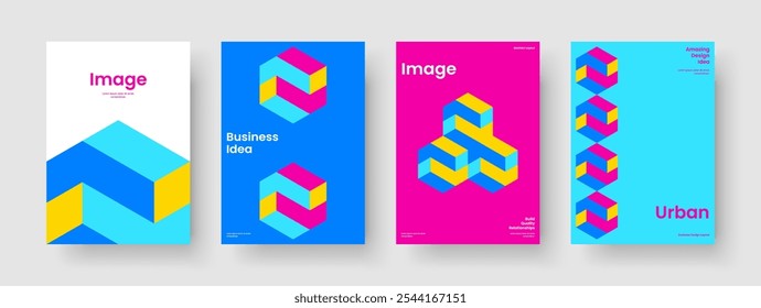 Design des isolierten Buchdeckels. Vorlage für kreativen Hintergrund. Geometrisches Posterlayout. Banner. Broschüre. Geschäftspräsentation. Flyer. Bericht. Portfolio. Packungsbeilage. Newsletter. Markenidentität. Zeitschrift