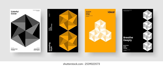 Isolated Book Cover Design. Geometric Brochure Layout. Creative Flyer Template. Background. Poster. Report. Banner. Business Presentation. Advertising. Portfolio. Pamphlet. Catalog. Journal