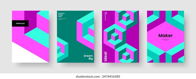 Isolated Book Cover Layout. Abstract Background Template. Geometric Business Presentation Design. Poster. Flyer. Report. Banner. Brochure. Handbill. Brand Identity. Advertising. Journal. Newsletter