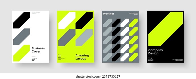 Einziger Buchübersichtsplan. Vorlage für geometrische Berichte. Modernes Hintergrunddesign. Banner. Flyer. Geschäftsvorführung. Broschüre. Poster. Notebook. Markenidentität. Packungsbeilage beachten. Portfolio. Pamphlet