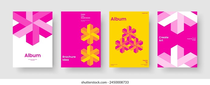 Isolated Book Cover Layout. Geometric Report Design. Modern Background Template. Business Presentation. Brochure. Banner. Flyer. Poster. Brand Identity. Pamphlet. Journal. Advertising. Magazine