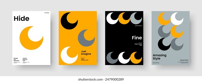 Layout des isolierten Buchdeckels. Geometrisches Broschürendesign. Creative Business Presentation Vorlage. Flyer. Poster. Banner. Bericht. Hintergrund. In: Magazine. Handzettel Brande Identität. Notebook. Katalog
