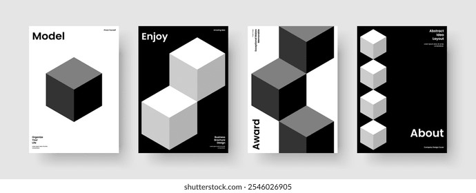 Isolated Book Cover Layout. Geometric Report Design. Modern Brochure Template. Business Presentation. Background. Banner. Poster. Flyer. Journal. Advertising. Handbill. Catalog. Newsletter