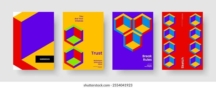 Isolated Book Cover Layout. Geometric Background Template. Abstract Business Presentation Design. Flyer. Report. Poster. Brochure. Banner. Catalog. Notebook. Handbill. Brand Identity. Pamphlet