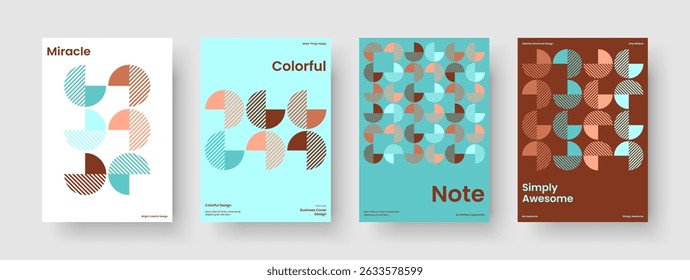 Isolated Book Cover Layout. Geometric Poster Design. Creative Flyer Template. Background. Report. Banner. Brochure. Business Presentation. Leaflet. Journal. Advertising. Notebook. Handbill