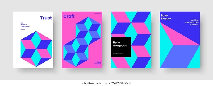 Isolated Book Cover Layout. Modern Report Design. Geometric Brochure Template. Poster. Business Presentation. Background. Flyer. Banner. Magazine. Journal. Advertising. Leaflet. Catalog. Notebook