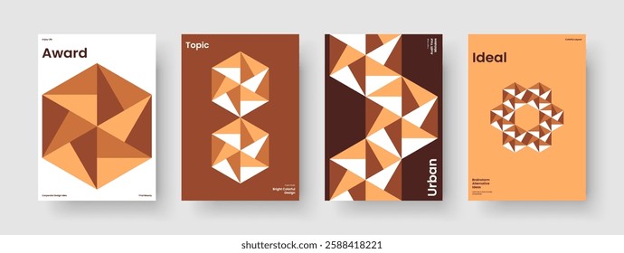 Isolated Book Cover Layout. Modern Report Design. Geometric Flyer Template. Background. Banner. Poster. Business Presentation. Brochure. Catalog. Journal. Newsletter. Pamphlet. Advertising