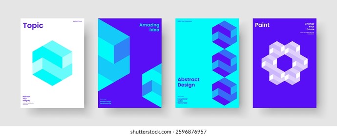 Isolated Book Cover Template. Creative Poster Layout. Geometric Business Presentation Design. Banner. Flyer. Report. Background. Brochure. Journal. Magazine. Newsletter. Advertising. Notebook