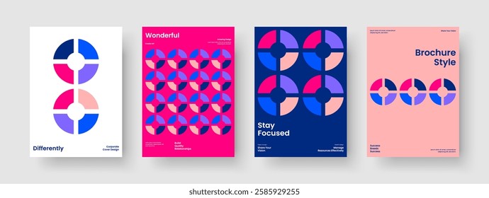 Isolated Book Cover Template. Geometric Flyer Design. Modern Brochure Layout. Banner. Report. Business Presentation. Background. Poster. Magazine. Advertising. Portfolio. Catalog. Notebook