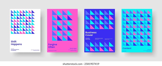 Isolated Book Cover Template. Modern Brochure Design. Geometric Business Presentation Layout. Banner. Report. Poster. Background. Flyer. Handbill. Portfolio. Advertising. Brand Identity. Leaflet