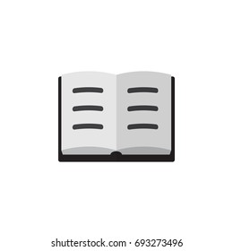 Isolated Book Flat Icon. Lecture  Vector Element Can Be Used For Lecture, Book, Information Design Concept.